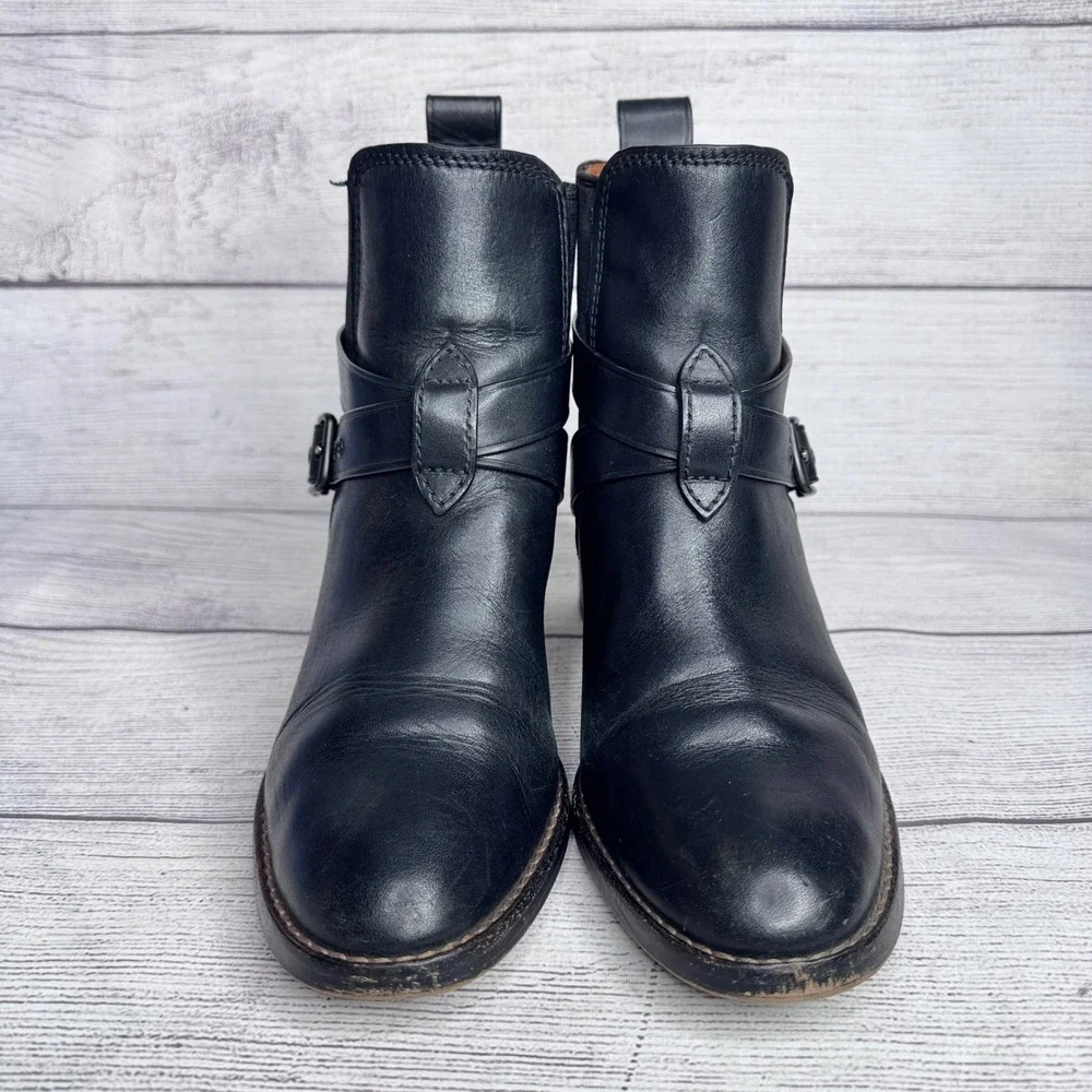 Coach black leather